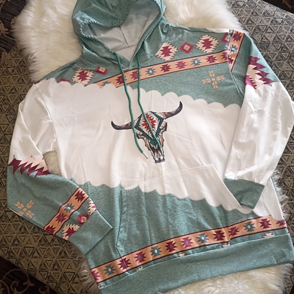 Western Wear Tribal Print Hoodie